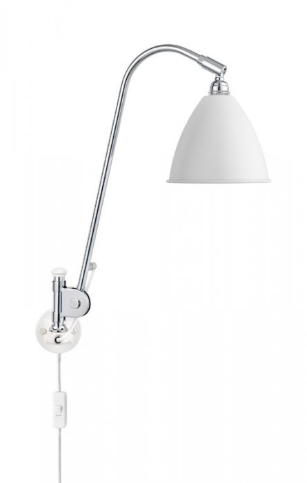Vägglampa Bestlite B16 mattvit krom från GUBI