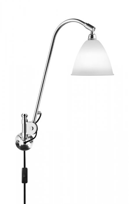 Vägglampa Bestlite B16 porslin krom från GUBI