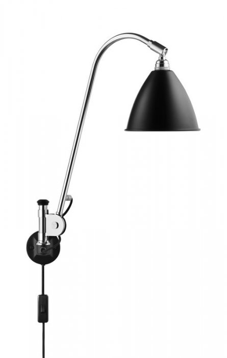 Vägglampa Bestlite B16 charcoal svart krom från GUBI